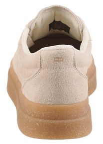 Plateausneaker Tommy Hilfiger "MODERN COURT SNEAKER SUEDE", Damen, Gr. 41, beige, Veloursleder, unifarben, Schuhe Plateausneaker, Freizeitschuh, Halbschuh, Schn&uuml;rer mit weich gepolstertem Schaftrand