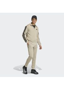 Trainingsanzug adidas Sportswear "3-STREIFEN FRENCH TERRY", Herren, Gr. XL, wonder cargo, Obermaterial: 100% Polyester, Sportanz&uuml;ge Trainingsanzug, zweiteiliges Set, aus French-Terry-Material, mit Rippdetails, Topseller