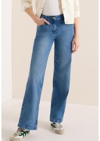 Weite Jeans Cecil "Style Toronto", Damen, Gr. 33, L&auml;nge 32, light blau washed, Denim/Jeans, Obermaterial: 78% Baumwolle, 20% Polyester, 2% Elasthan. Futter: 52% Polyester, 48% Baumwolle, unifarben, slim fit lang, Jeans Weite Jeans, oben Slim Fit, mit Stretch