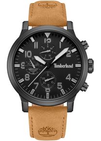 Multifunktionsuhr Timberland "DRISCOLL", schwarz (braun), Armbanduhren, Damen, Multifunktionsuhr, Armbanduhr, Quarzuhr, Herrenuhr, Datum, Lederarmband