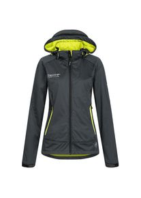 Softshelljacke DEPROC Active "Downton Peak WOMEN", Damen, Gr. 36/38 (M), grau (anthra), 96% Polyester; 4% Elasthan, mit verstellbarem Klettverschluss, Jacken Softshelljacke, auch in Gro&szlig;en Gr&ouml;&szlig;en erh&auml;ltlich