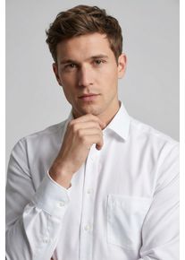 Langarmhemd MARVELIS, Herren, Gr. 47, Extra verl&auml;ngerter Arm, wei&szlig;, Web, Obermaterial: 100% Baumwolle, 2-Knopf-Manschette, Hemden Langarmhemd, modern fit, verl&auml;ngerter Arm, Businesshemd, New-Kentkragen