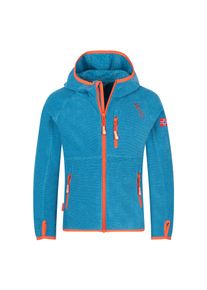 Fleecejacke Trollkids "KIDS SANDEFJORD JACKET", Kinder, Gr. 110, summernight blau, rot clay, Obermaterial: 100% Polyester, Jacken Fleecejacke, Topseller