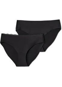 Tchibo - 2 Magic-Cut-Slips - Damen - Gr. L - schwarz