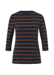 Tchibo - Shirt mit 3/4-Arm - Damen - Gr. S - dunkelblau/gestreift