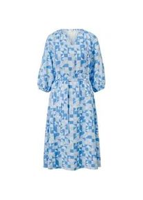 Tchibo - Bedrucktes Webkleid - Damen - Gr. 38 - blau/print