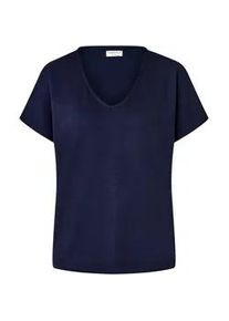 Tchibo - Piqu&eacute;-Jerseyshirt - Damen - Gr. S - dunkelblau