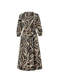 Tchibo - Popeline-Kleid mit Palmenbl&auml;tter-Druck - Damen - Gr. 34 - schwarz/print
