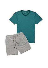 Tchibo - Shorty-Pyjama-Set - Herren - Gr. XL - hellgrau/gestreift