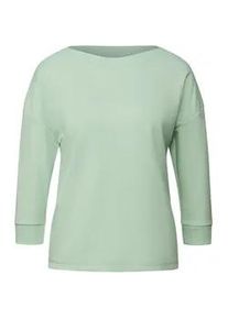 Street One T-Shirt mit Rippdetail - Damen - Gr. 42 - gr&uuml;n