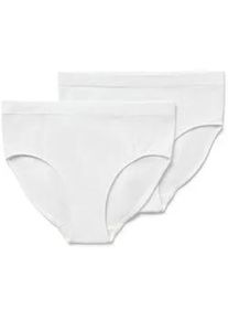 Tchibo - 2 Seamless-Pantys mit Rippstruktur - Damen - Gr. XS - wei&szlig;