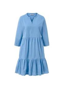 Tchibo - Webkleid mit Stickerei - Damen - Gr. 36 - hellblau