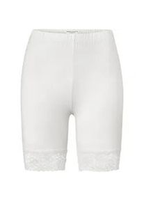 Tchibo - Radlershorts mit Spitzenborte - Damen - Gr. S - wei&szlig;