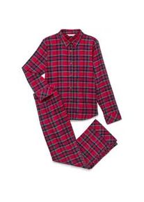 Tchibo - Flanell-Pyjama-Set - Damen - Gr. 34 - rot/kariert
