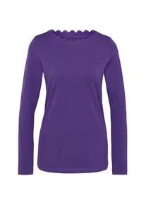 Tchibo - Shirt mit Wellenkante - Damen - Gr. M - lila