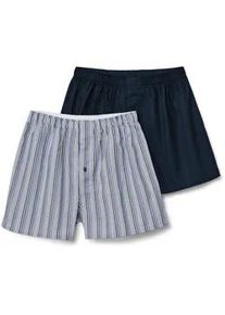 Tchibo - 2 Web-Boxershorts - Herren - Gr. M/5 - dunkelblau/gestreift