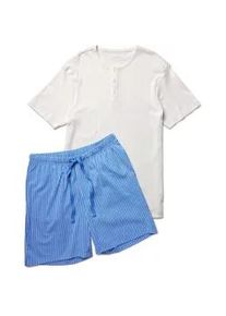 Tchibo - Shorty-Pyjama-Set - Herren - Gr. XXL - wei&szlig;/gestreift