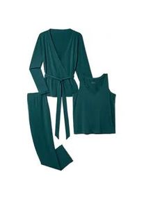 Tchibo - 3-teiliges Pyjama-Set - Damen - Gr. M - petrol