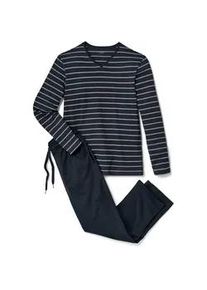 Tchibo - Pyjama-Set - Herren - Gr. S - dunkelblau/gestreift