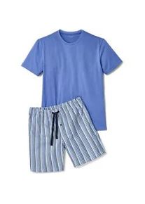 Tchibo - Shorty-Pyjama - Herren - Gr. XL - wei&szlig;/gestreift