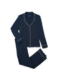 Tchibo - Pyjama-Set - Damen - Gr. L - dunkelblau