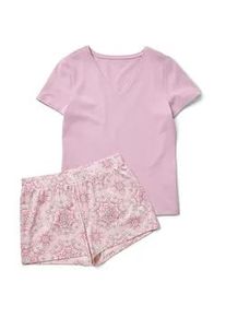 Tchibo - Shorty-Pyjama-Set - Damen - Gr. L - rosa