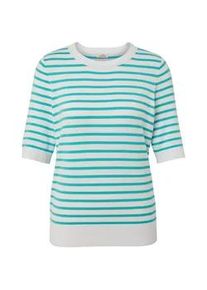 Tchibo - Gestreifter Feinstrickpullover - Damen - Gr. L - wei&szlig;/gestreift