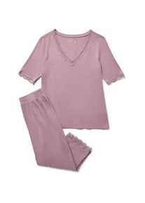 Tchibo - Pyjama-Set mit Spitze - Damen - Gr. XL - rosa
