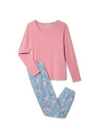 Tchibo - Pyjama - Damen - Gr. S - blau/print