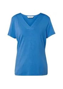 Tchibo - Shirt mit Faltendetail - Damen - Gr. L - blau