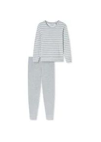 Schiesser Frottee-Pyjama-Set - Damen - Gr. 36 - grau/gestreift
