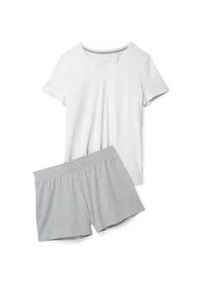 Tchibo - Shorty-Pyjama - Damen - Gr. S - wei&szlig;/gestreift