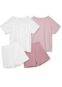 Tchibo - 2 Kinder-Pyjamas - M&auml;dchen - Gr. 146/152 - wei&szlig;/print