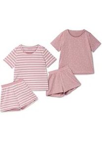 Tchibo - 2 kurze Kinder-Pyjamas - M&auml;dchen - Gr. 134/140 - wei&szlig;/print