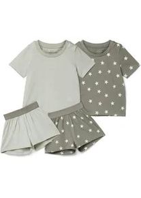 Tchibo - 2 kurze Kinder-Pyjamas - Jungen - Gr. 122/128 - olivgr&uuml;n/print