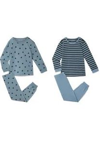 Tchibo - 2 Kinder-Pyjamas - Jungen - Gr. 122/128 - dunkelblau/print