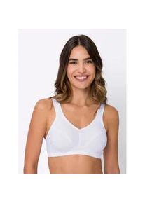 Entlastungs-BH, Damen, Gr. 105, Cup E, schwarz-wei&szlig; (wei&szlig;, schwarz), 95% Baumwolle, 5% Elasthan, BHs Entlastungs-BH