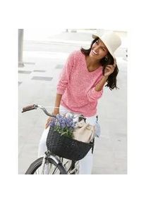 Strickpullover Casual Looks "Pullover", Damen, Gr. 50, orange (koralle, meliert), 61% Polyacryl, 39% Baumwolle, meliert, Pullover Strickpullover