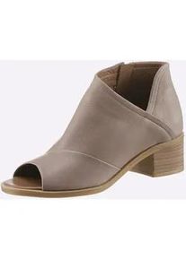 Sandalette Andrea Conti, Damen, Gr. 39, grau (taupe), Glattleder, Leder, Schuhe Sommerboots Ankleboots Schaftsandale