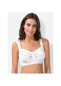 Miss Mary Of Sweden Entlastungs-BH MISS MARY, Damen, Gr. 110, Cup F, wei&szlig;, 64% Baumwolle, 17% Polyamid, 13% Elasthan, 6% Polyester, BHs BH Entlastungs-BH B&uuml;gelloser-BH