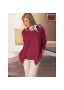 Classic Dog Strickpullover CLASSIC "Twinset", Damen, Gr. 40, rot (weinrot), 100% Polyacryl, unifarben, figurumspielend, Pullover Twinset