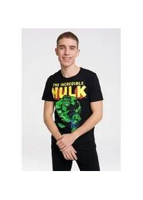T-Shirt logoshirt "The Incredible Hulk", Damen, Gr. S, schwarz, 100% Baumwolle, bedruckt, normal, Rundhals, Shirts T-Shirt, mit tollem Hulk-Print