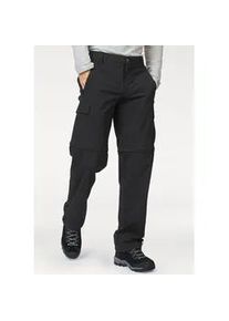 Trekkinghose Polarino, Herren, Gr. 54 (L), N-Gr, schwarz, Obermaterial: 92% Polyamid, 8% Elasthan, unifarben, lang, Hosen Trekkinghose, Bein abzippbar