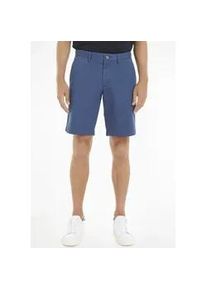 Chinoshorts Tommy Hilfiger "BROOKLYN SHORT 1985", Herren, Gr. 32, N-Gr, blau (aegean sea), Stoff, Obermaterial: 97% Baumwolle, 3% Elasthan, unifarben, Basic, normal kniefrei, Hosen Chinoshorts, in klassischem Design