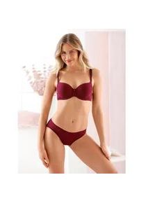 T-Shirt-BH Viania, Damen, Gr. 90, Cup C, rot (dunkelrot), 65% Polyamid, 28% Polyester, 7% Elasthan, BHs T-Shirt-BH