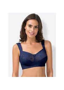 Miss Mary Of Sweden Entlastungs-BH MISS MARY, Damen, Gr. 95, Cup G, blau (marine), 64% Baumwolle, 17% Polyamid, 13% Elasthan, 6% Polyester, BHs BH Entlastungs-BH B&uuml;gelloser-BH
