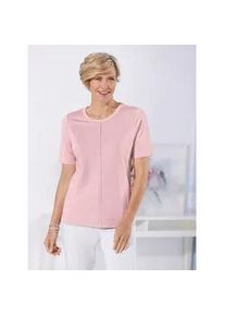 Classic Dog Kurzarmshirt CLASSIC "Shirt", Damen, Gr. 42, rosa (ros&eacute;), 64% Baumwolle, 36% Polyester, unifarben, Rundhals, Shirts