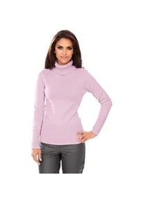 Rollkragenpullover Heine "Rollkragen-Pullover", Damen, Gr. 34, rosa (ros&eacute;), 45% Viskose, 27% Baumwolle, 25% Polyamid, 3% Kaschmir, unifarben, Pullover Rollkragenpullover