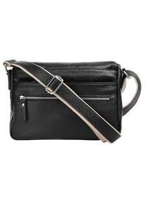 Umh&auml;ngetasche Samantha Look, Damen, Gr. B/H/T: 25cm x 22cm x 5cm onesize, schwarz, Leder, unifarben, Taschen Umh&auml;ngetasche, echt Leder, Made in Italy