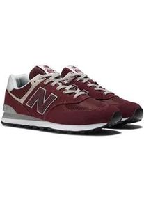 Sneaker New Balance "ML574 Core", Herren, Gr. 40,5, rot (bordeaux, grau), Leder, Textil, Schuhe Sneaker, Topseller
